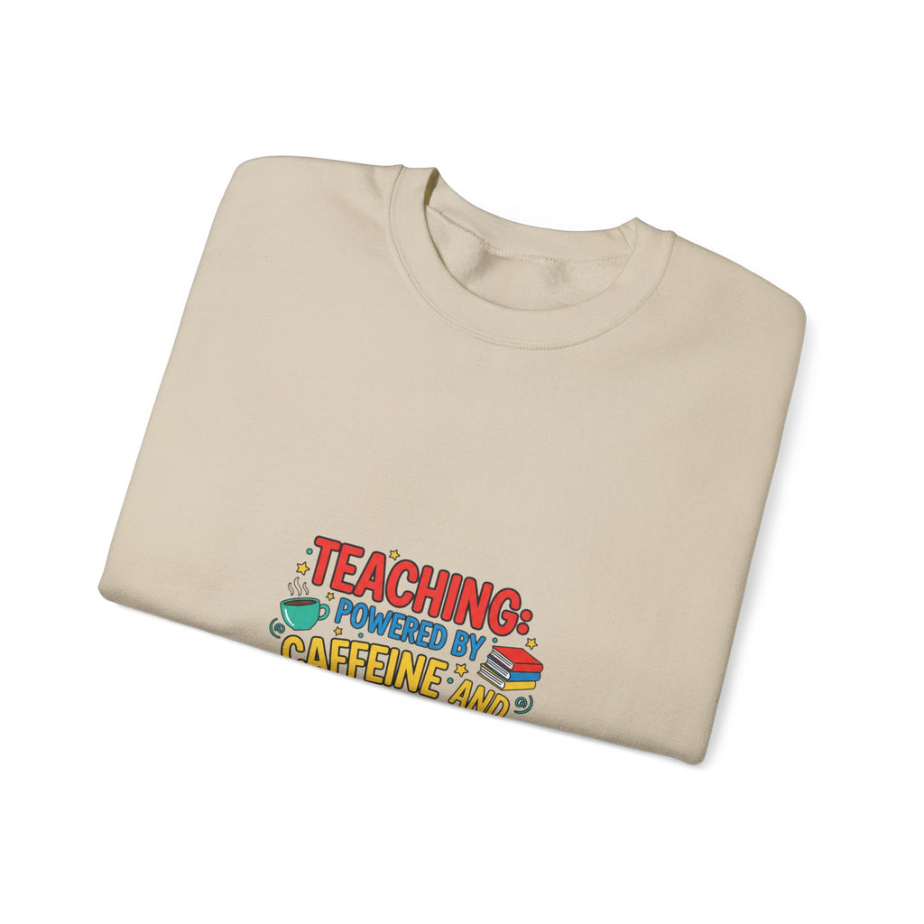 Teaching: Powered by Caffeine and Chaos Sweatshirt | Teacher Appreciation, Teacher Life