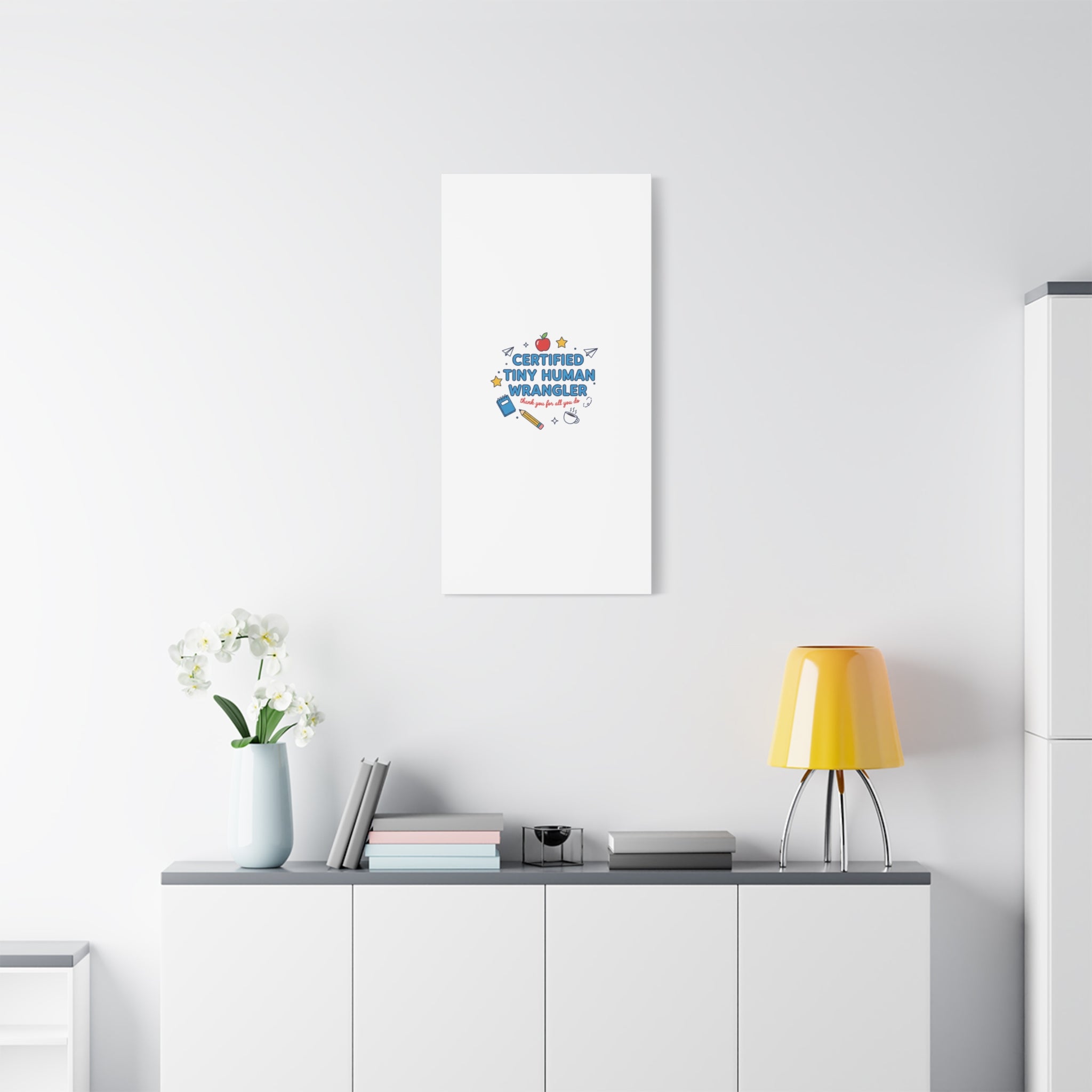 Certified Tiny Human Wrangler Canvas | teacher appreciation gifts, teacher life