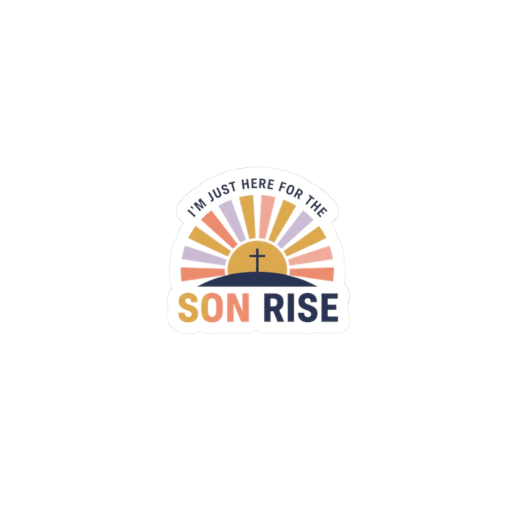 Son Rise Sticker | Christian Easter, He Is Risen Faith Humor
