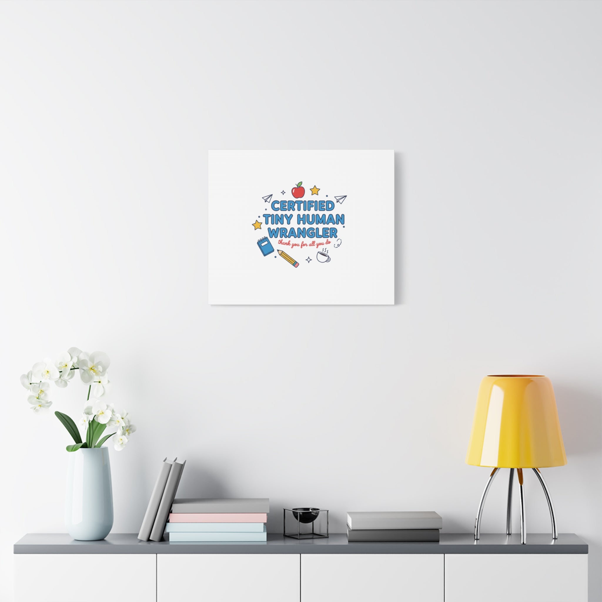 Certified Tiny Human Wrangler Canvas | teacher appreciation gifts, teacher life