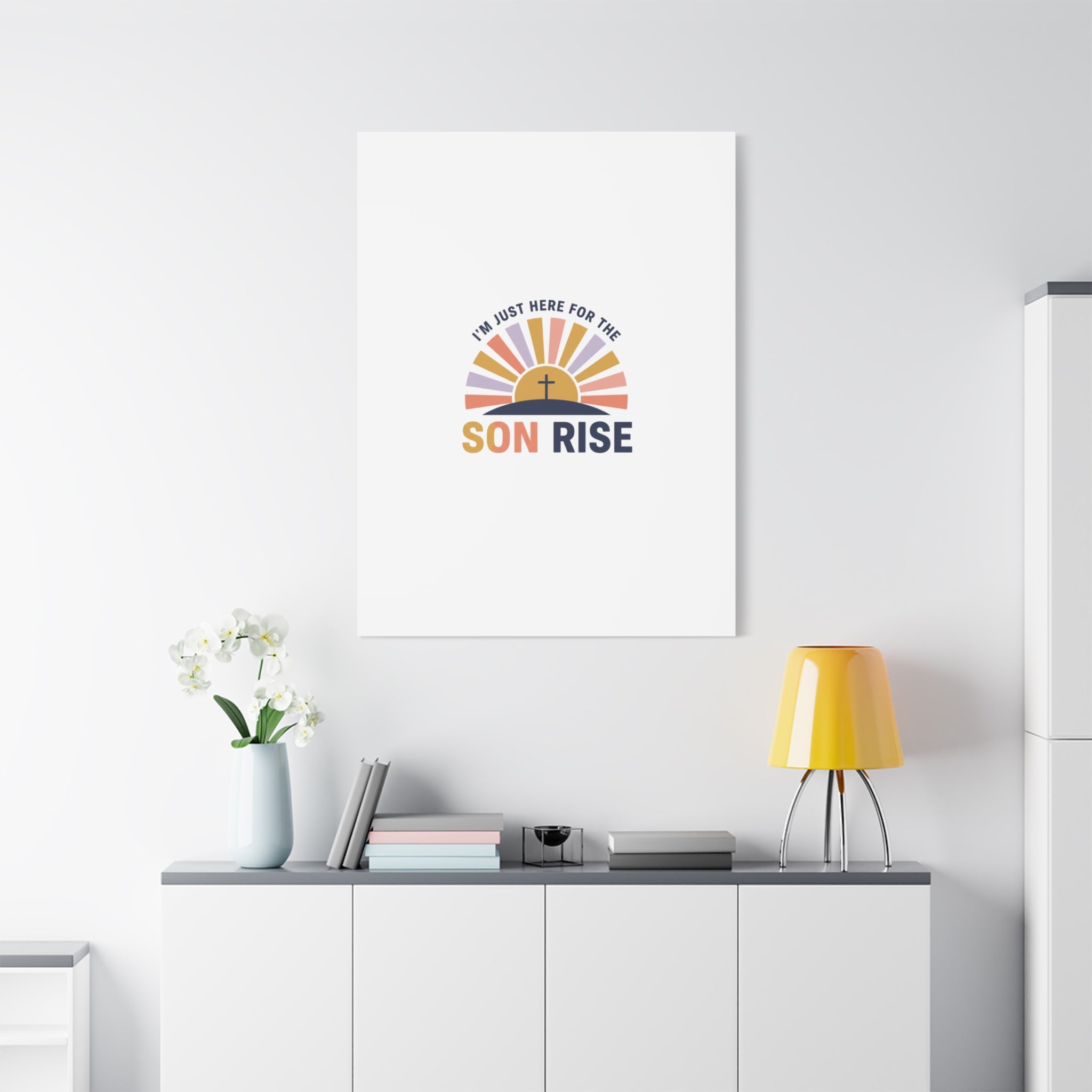 I'm Just Here for the Son Rise Canvas | Christian Easter Wall Art, Faith-Based Humor