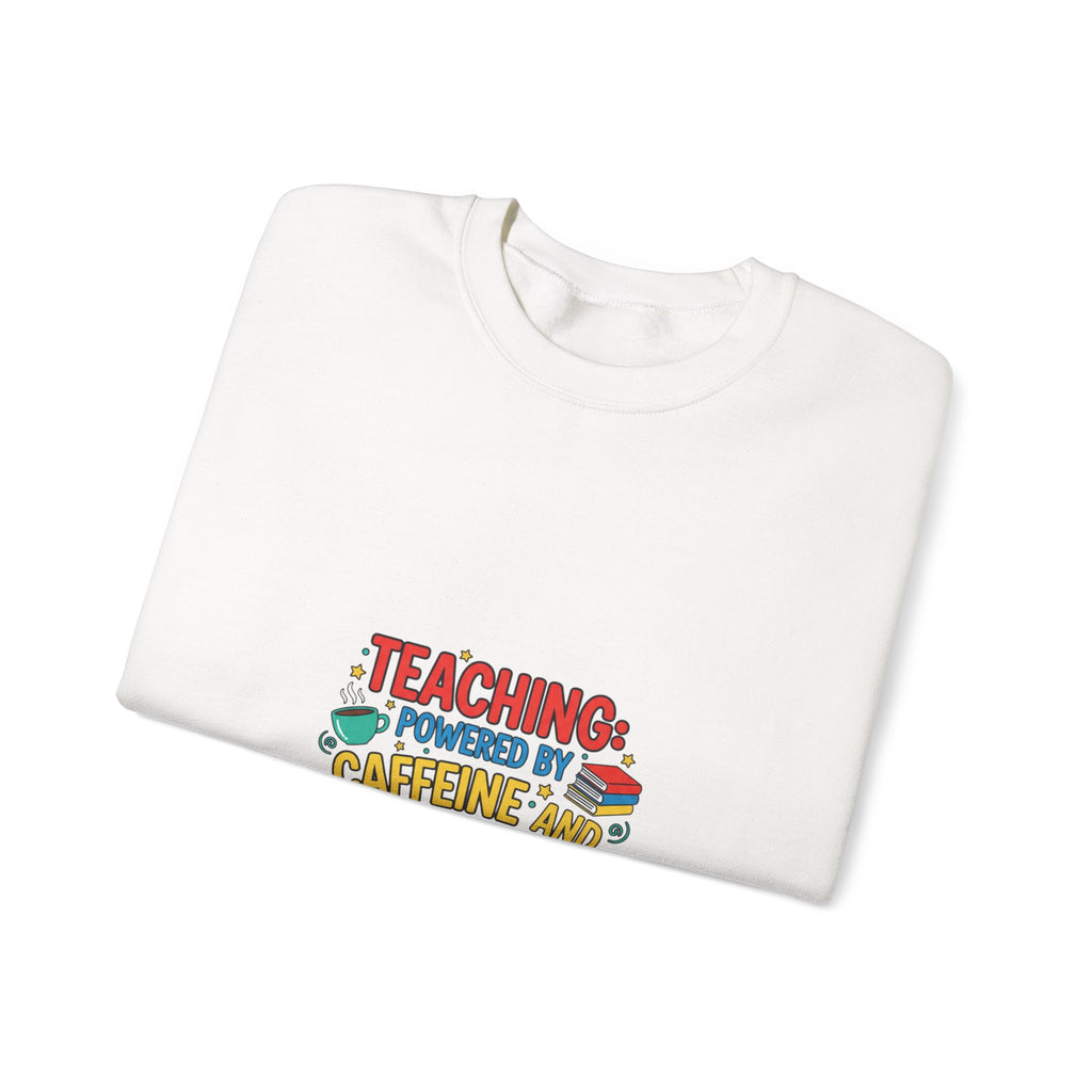 Teaching: Powered by Caffeine and Chaos Sweatshirt | Teacher Appreciation, Teacher Life