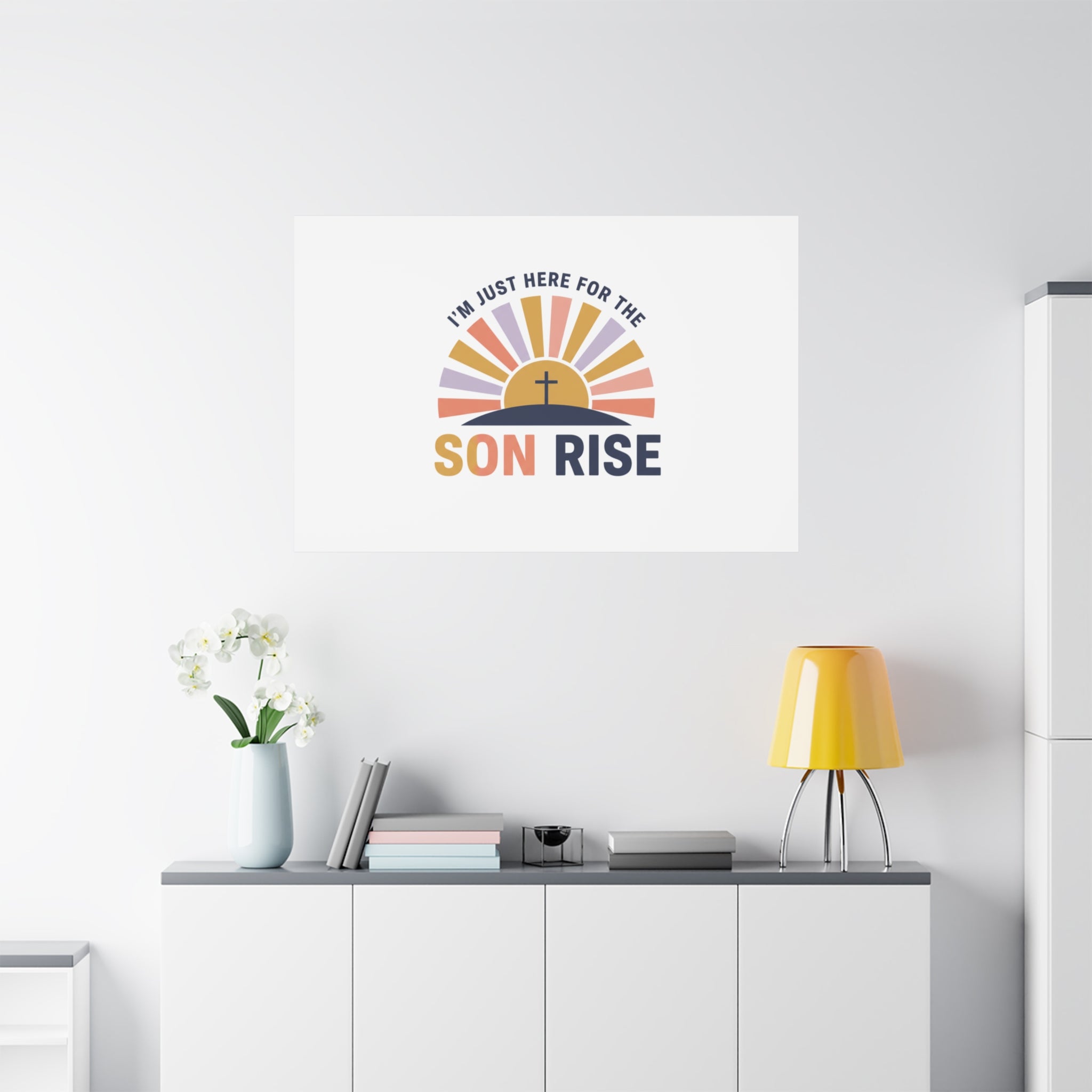 I'm Just Here for the Son Rise Canvas | Christian Easter Wall Art, Faith-Based Humor