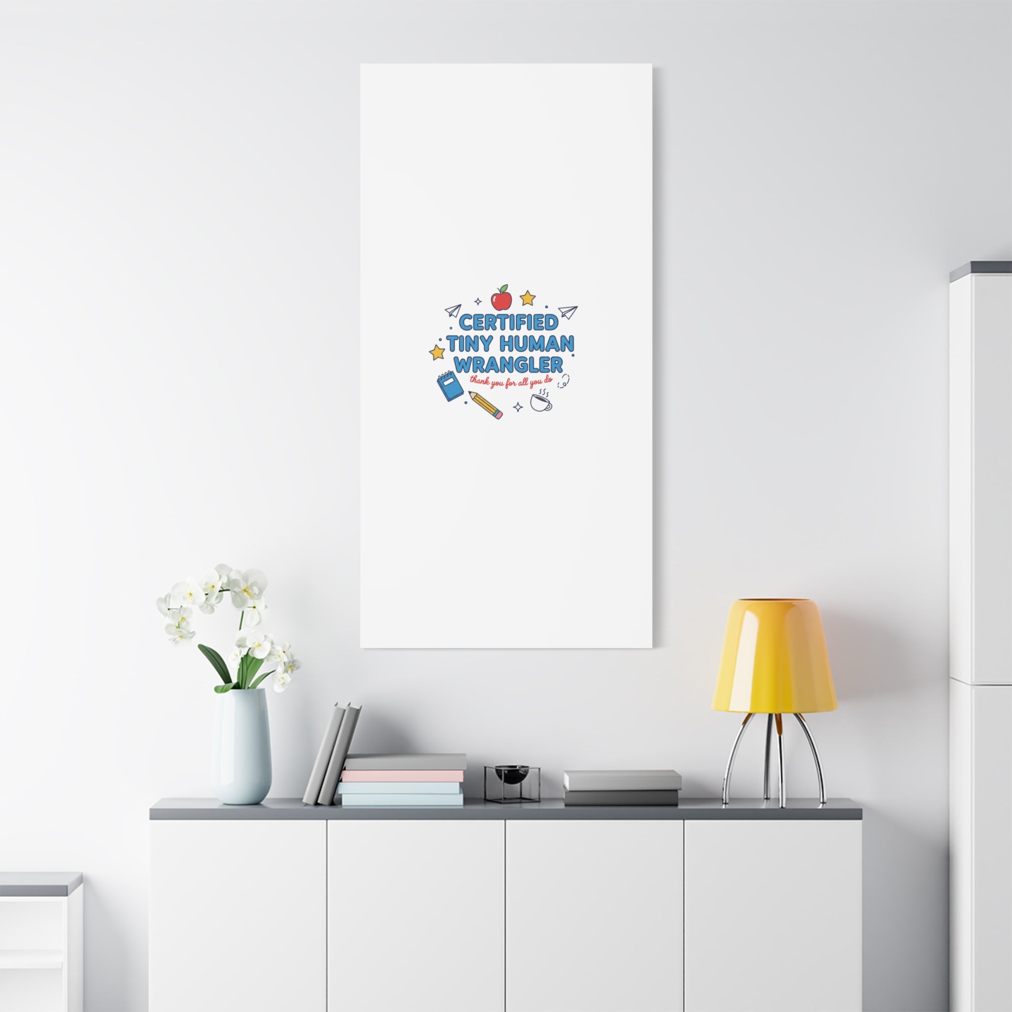 Certified Tiny Human Wrangler Canvas | teacher appreciation gifts, teacher life