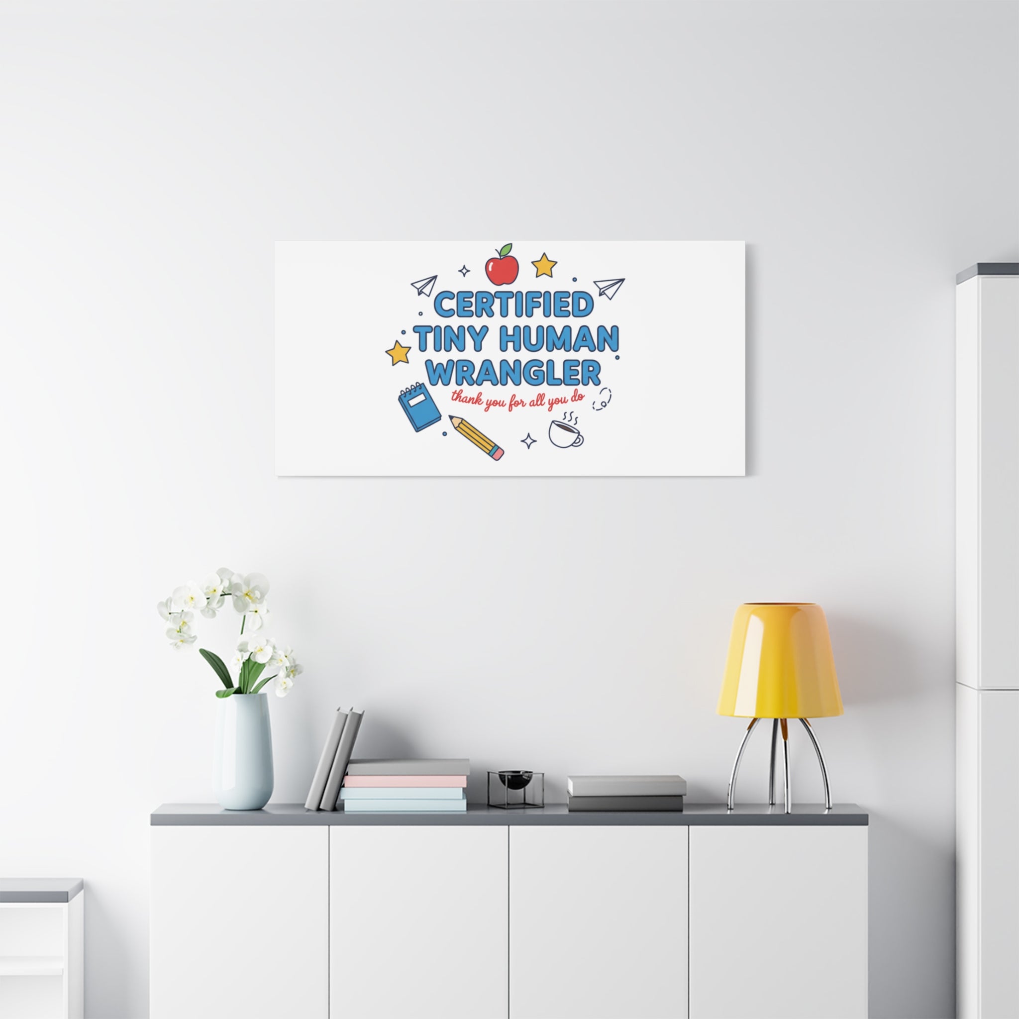 Certified Tiny Human Wrangler Canvas | teacher appreciation gifts, teacher life