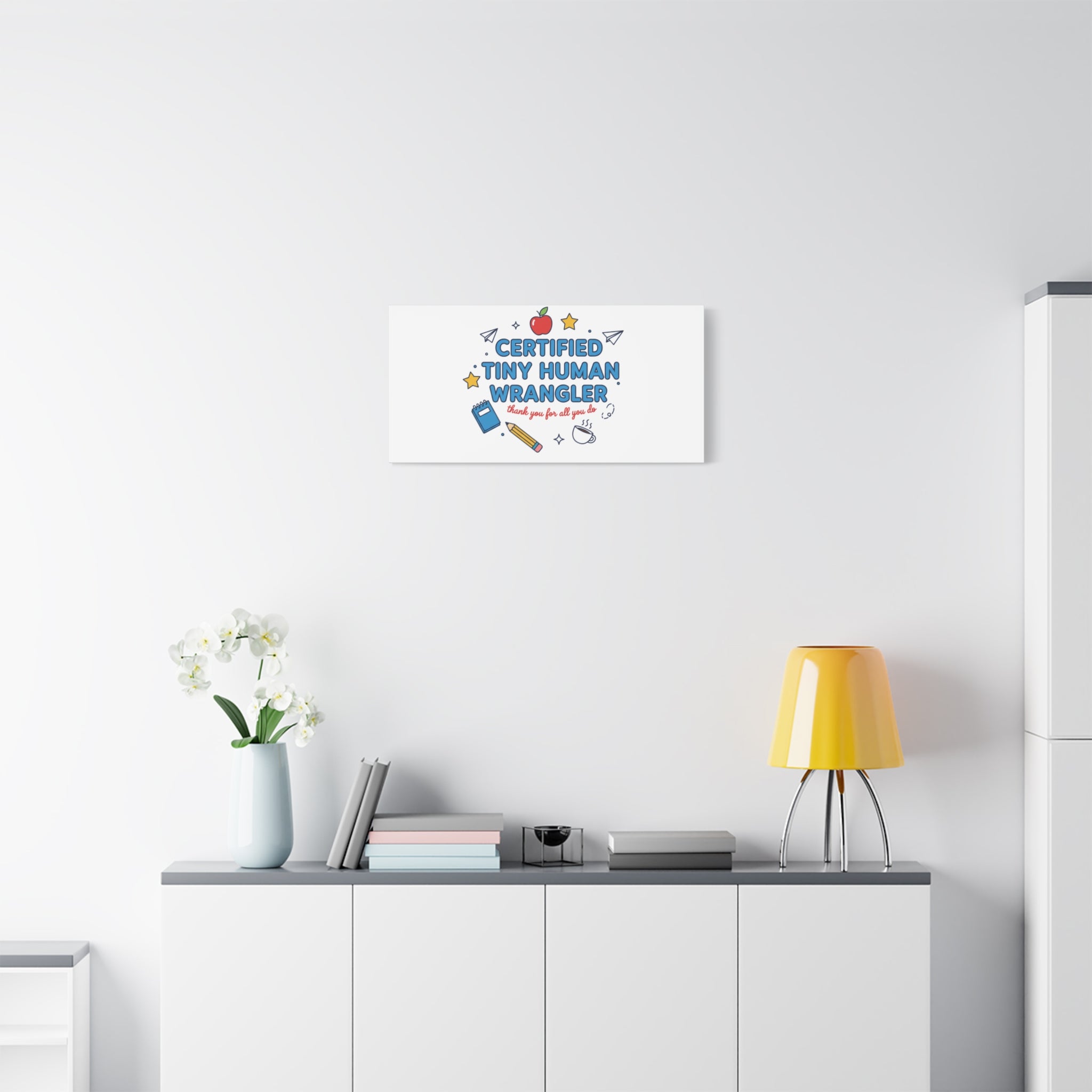Certified Tiny Human Wrangler Canvas | teacher appreciation gifts, teacher life