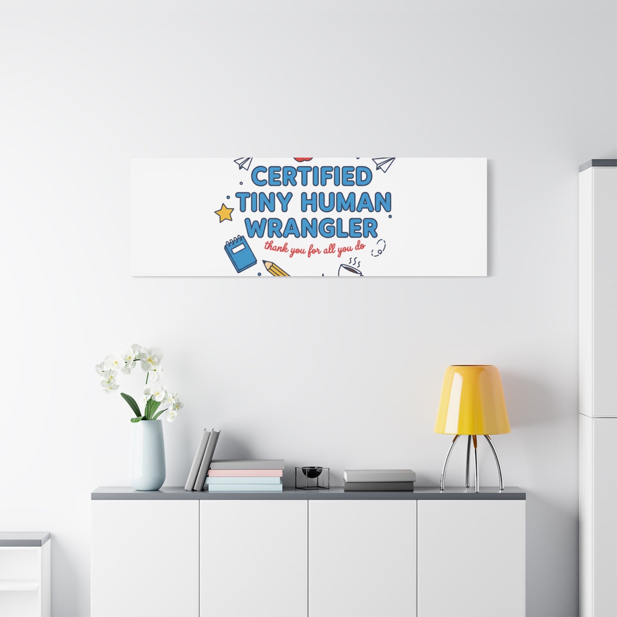 Certified Tiny Human Wrangler Canvas | teacher appreciation gifts, teacher life