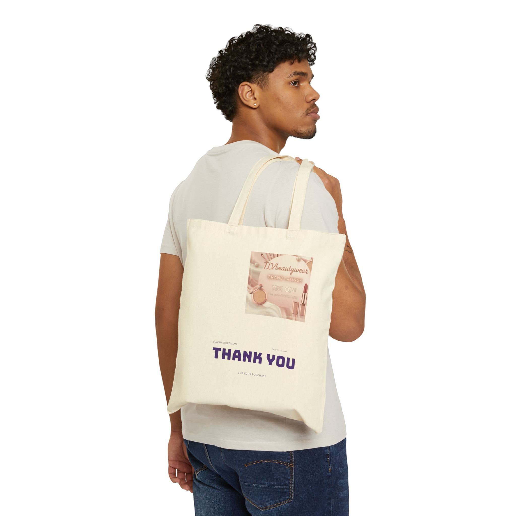 Tote Bag — "Unpack and see what’s inside" Minimal Canvas Shopper