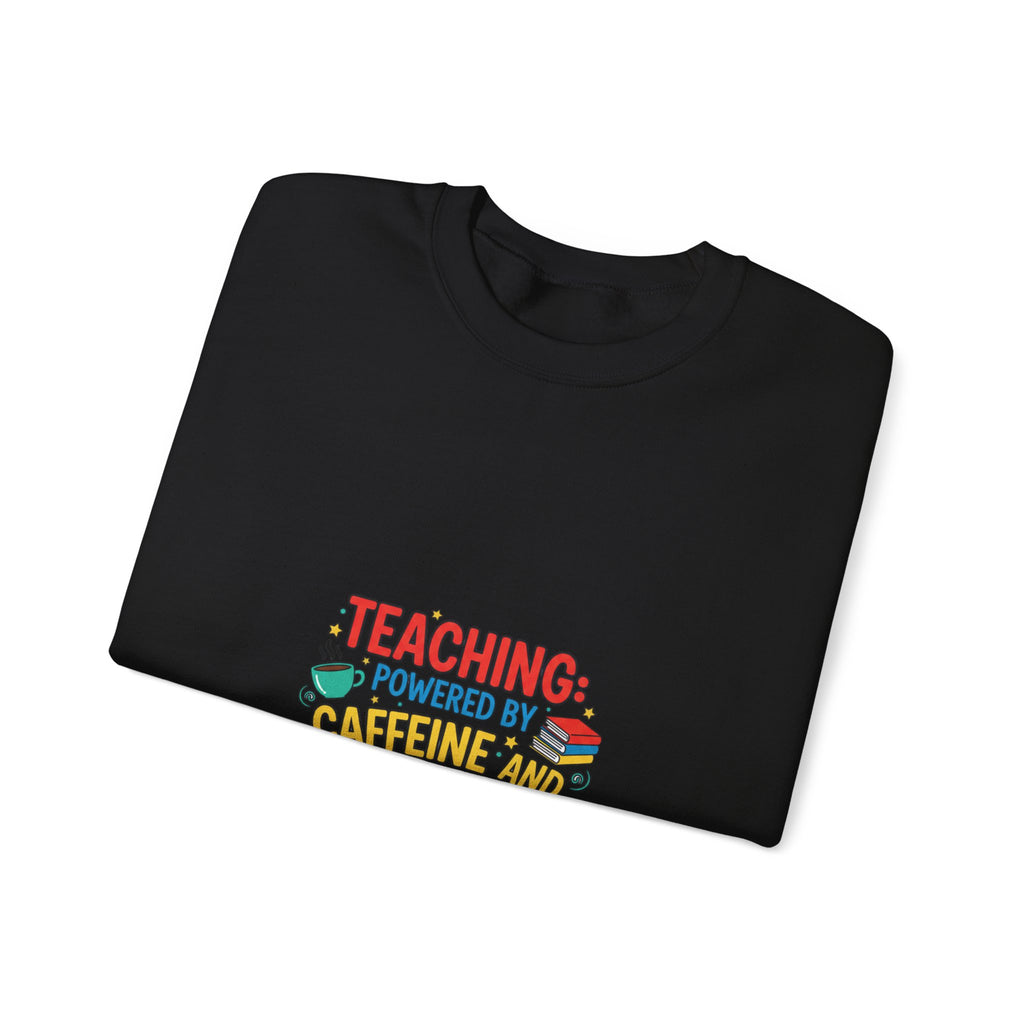 Teaching: Powered by Caffeine and Chaos Sweatshirt | Teacher Appreciation, Teacher Life