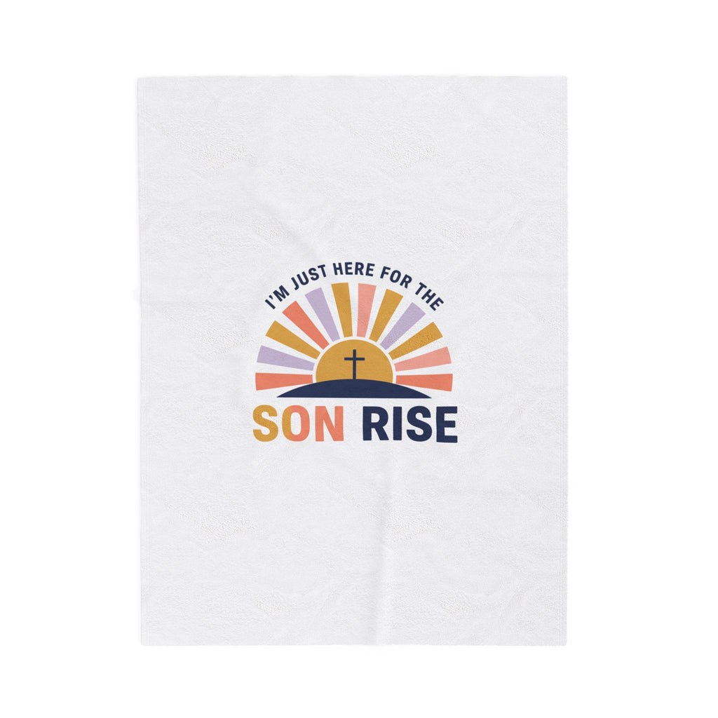 Son Rise Sunrise Christian Easter Velveteen Blanket | Faith-Based Humor