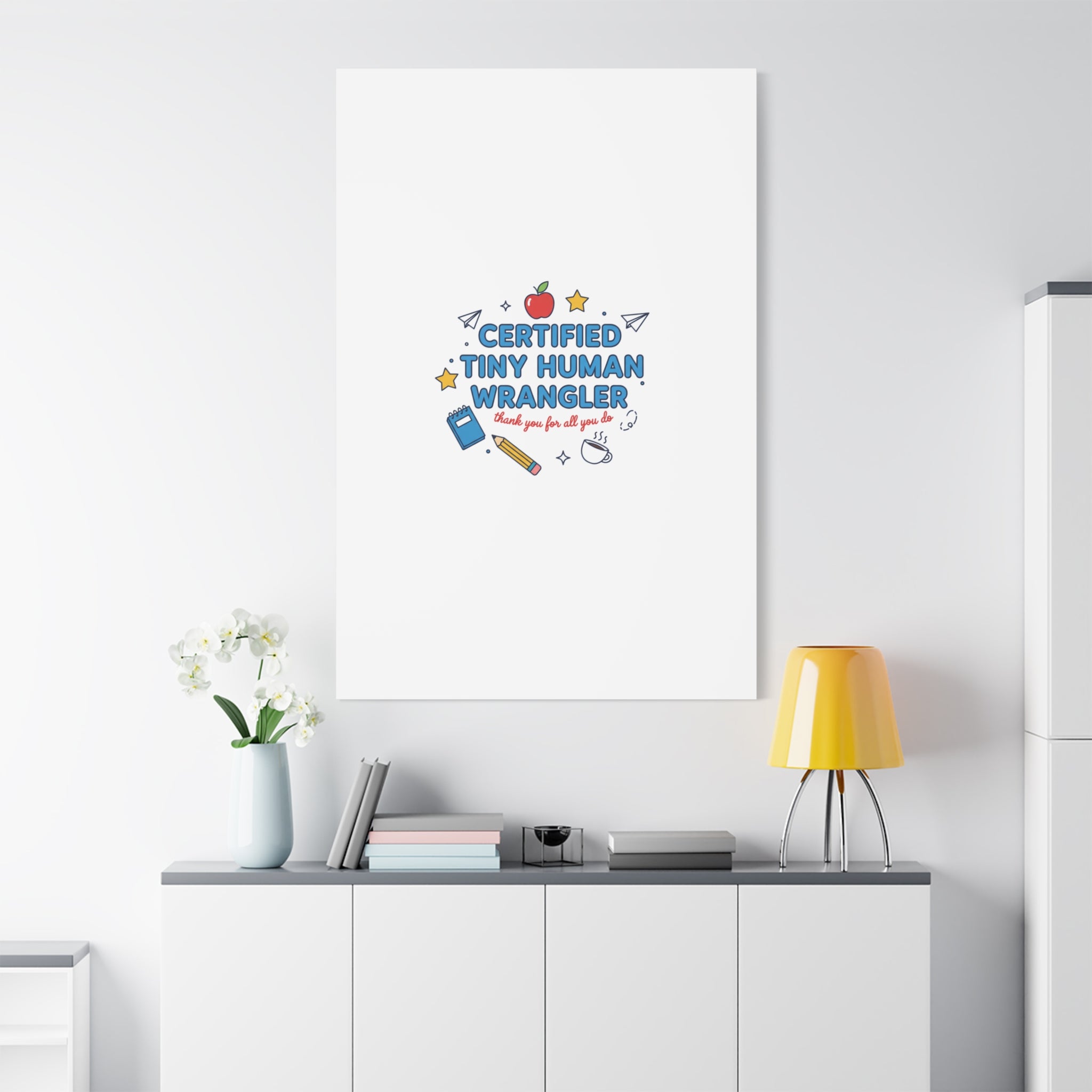 Certified Tiny Human Wrangler Canvas | teacher appreciation gifts, teacher life
