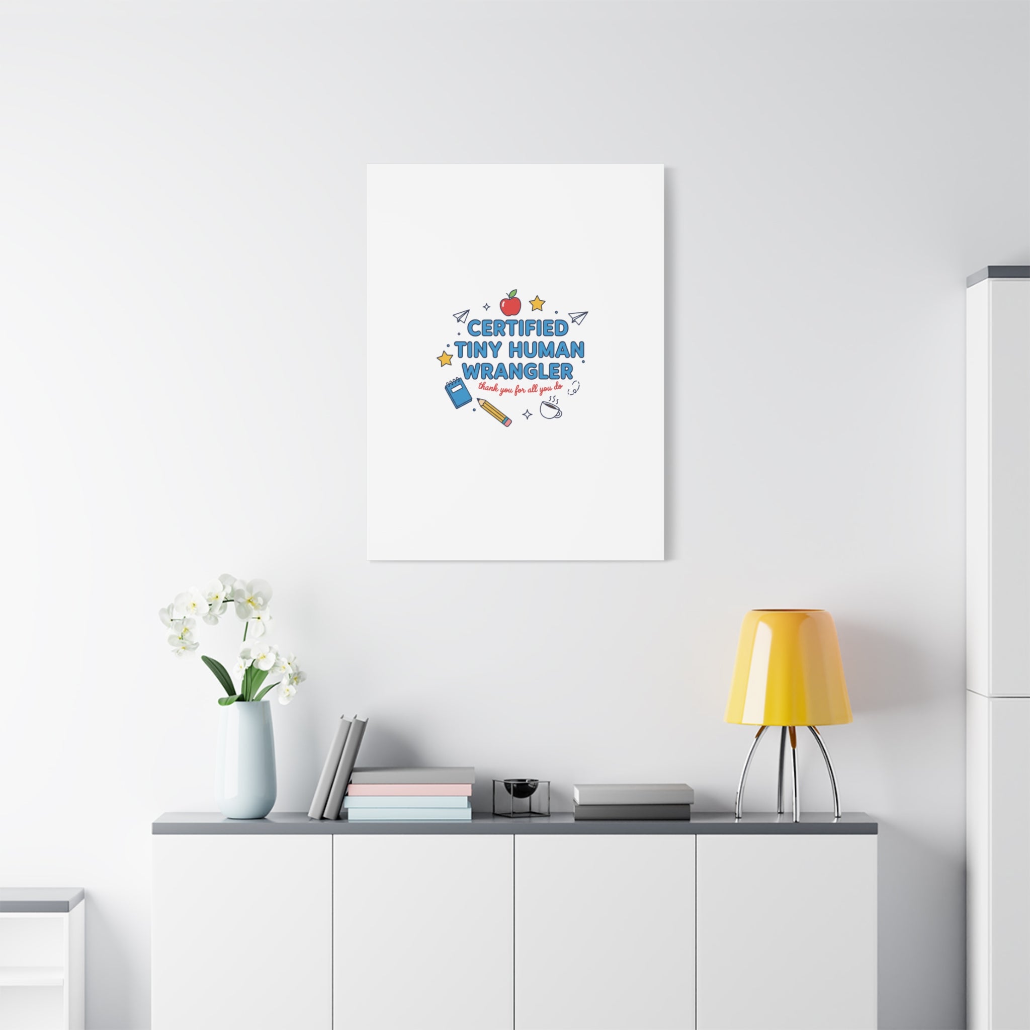 Certified Tiny Human Wrangler Canvas | teacher appreciation gifts, teacher life