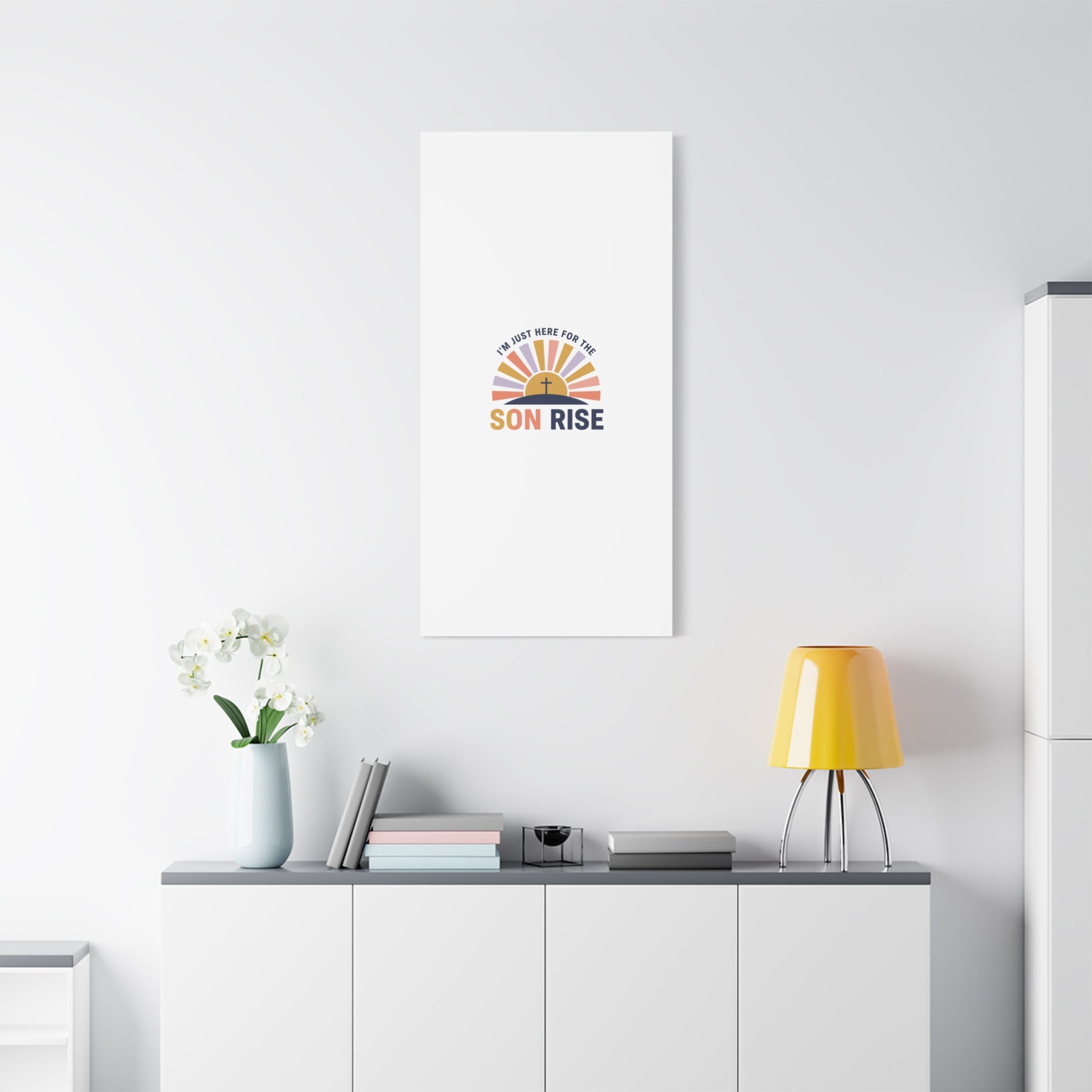 I'm Just Here for the Son Rise Canvas | Christian Easter Wall Art, Faith-Based Humor