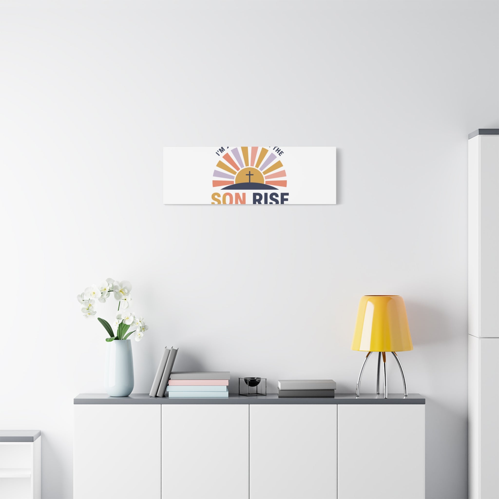 I'm Just Here for the Son Rise Canvas | Christian Easter Wall Art, Faith-Based Humor
