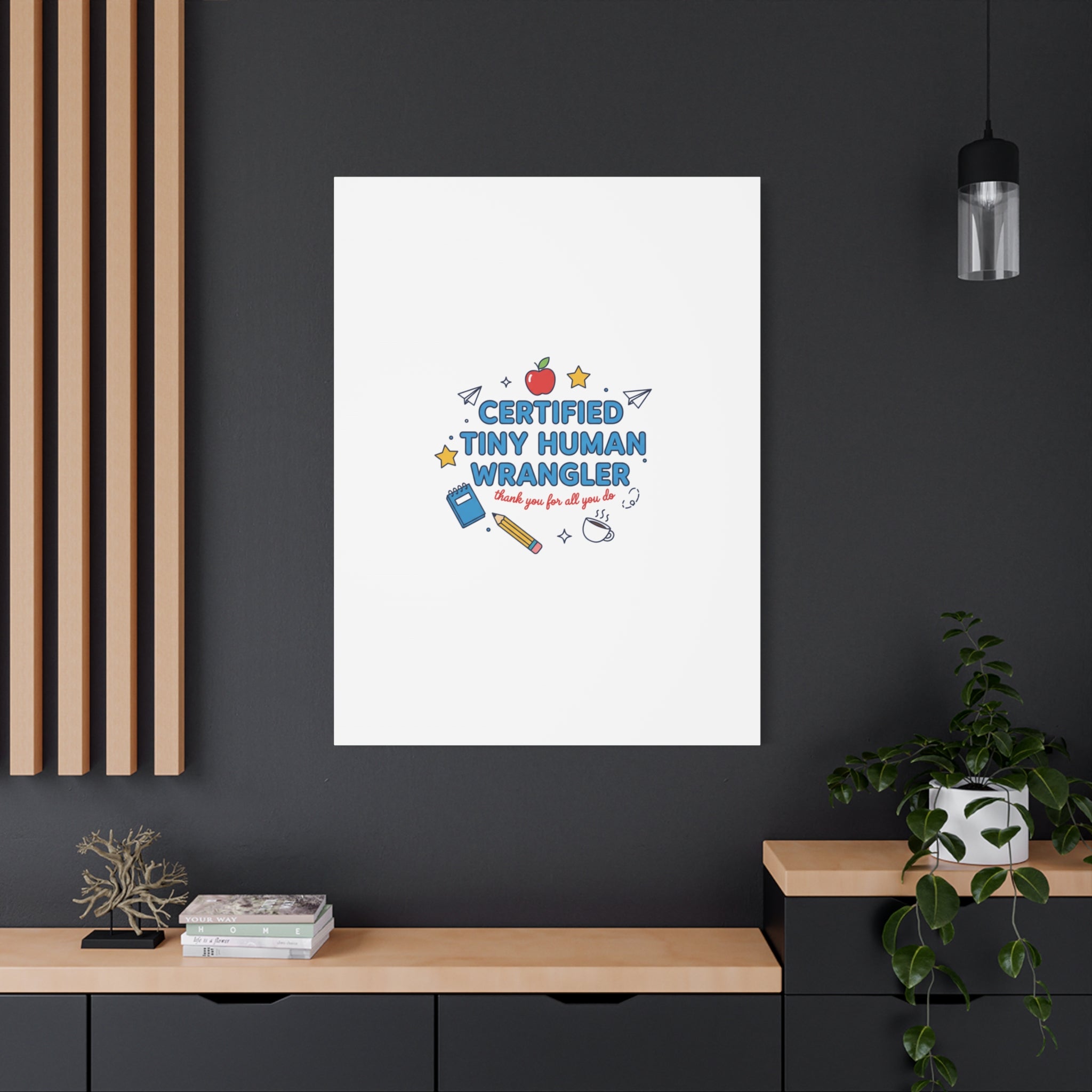 Certified Tiny Human Wrangler Canvas | teacher appreciation gifts, teacher life