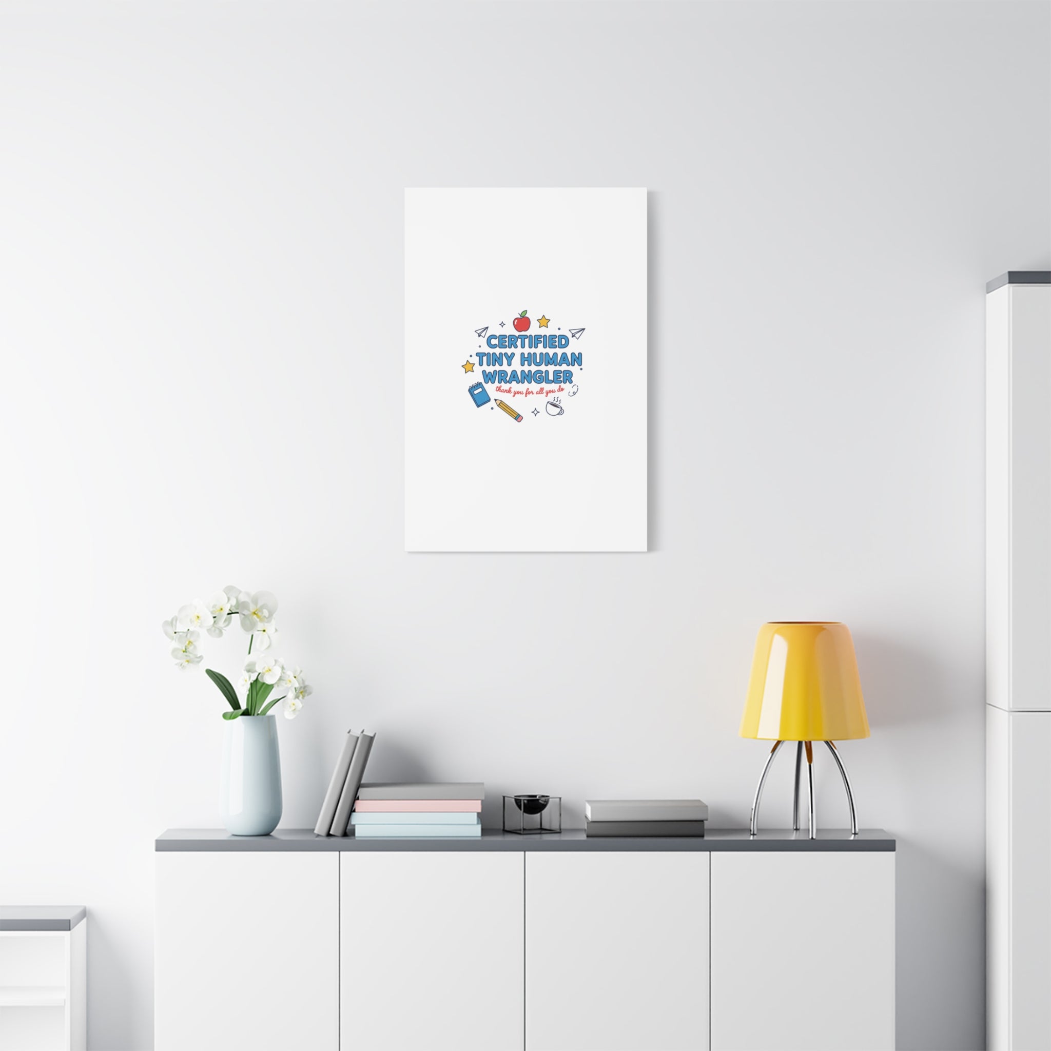 Certified Tiny Human Wrangler Canvas | teacher appreciation gifts, teacher life