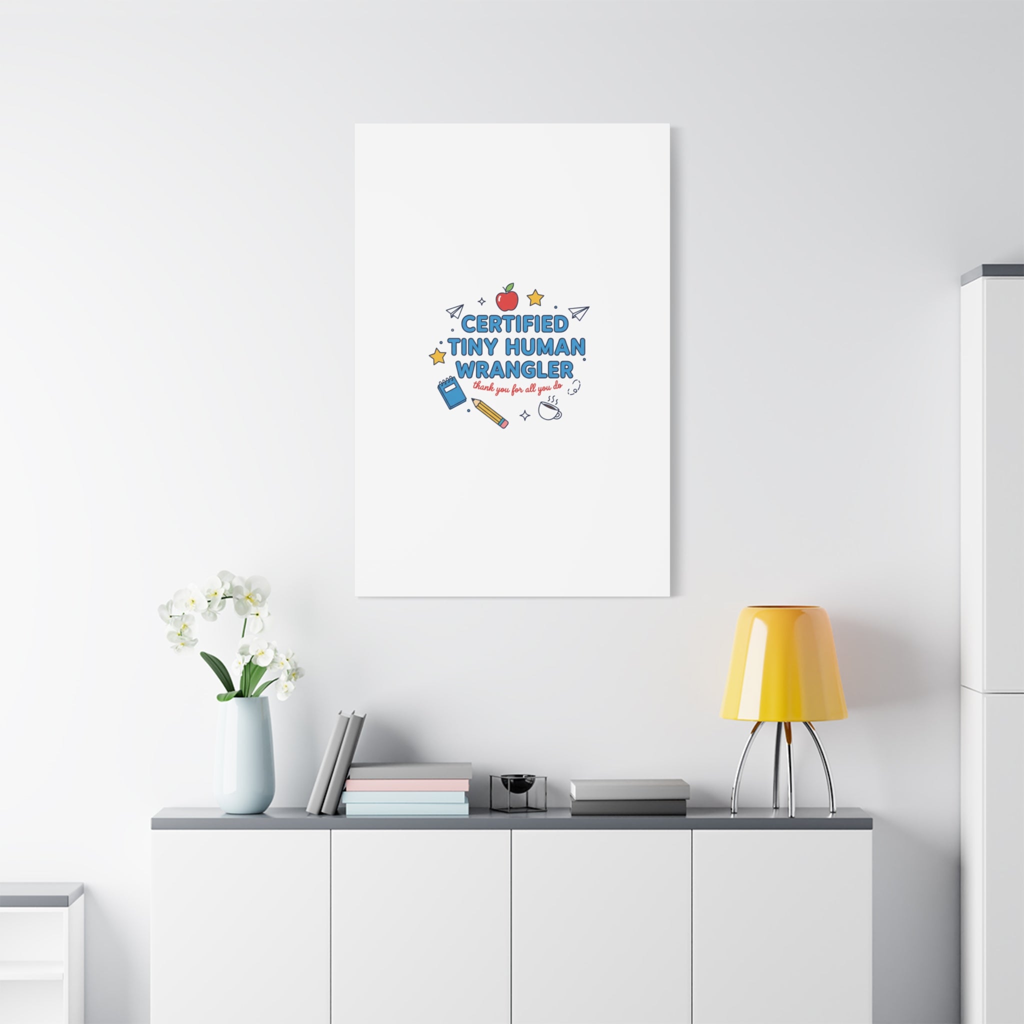 Certified Tiny Human Wrangler Canvas | teacher appreciation gifts, teacher life